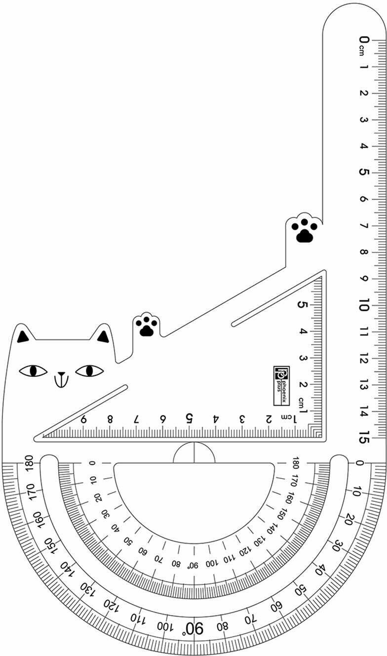 Линейка "3 в 1. Кот" (56312)