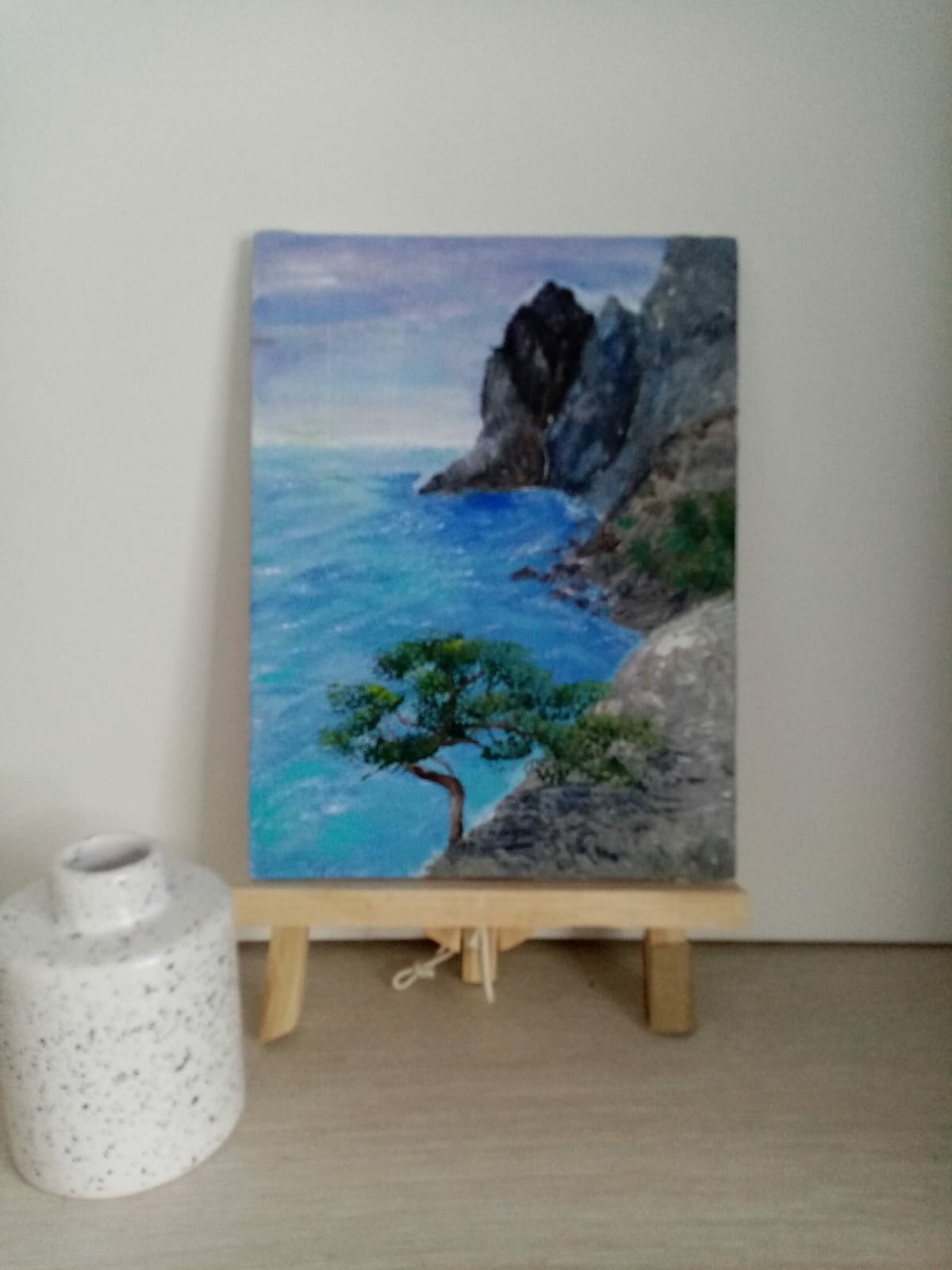 Картина маслом на холсте "Море" 18×24