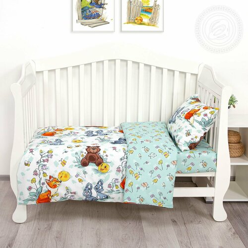 Детское постельное белье в кроватку из бязи 
