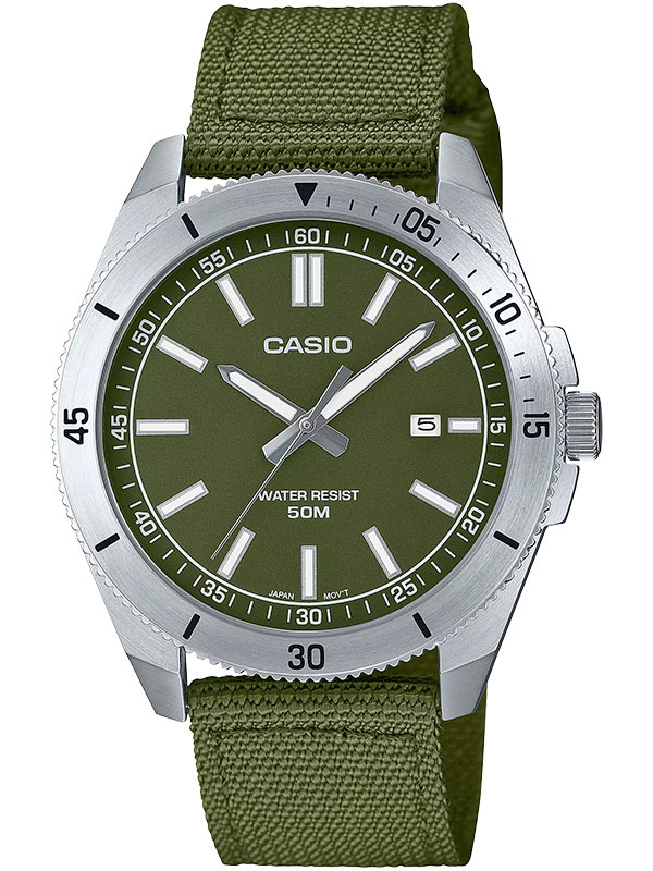 Наручные часы CASIO Collection MTP-B155C-3E, зеленый, серебряный