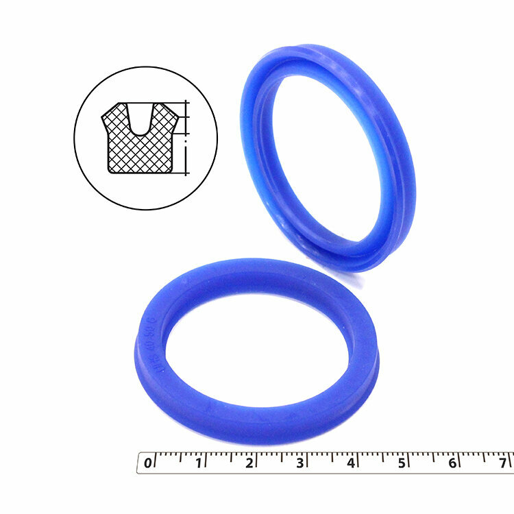 Манжета гидравлическая 40х50х6 (манжета цилиндра 50*40*6) тип UN PU (полиуретан) (упаковка 2 шт.)