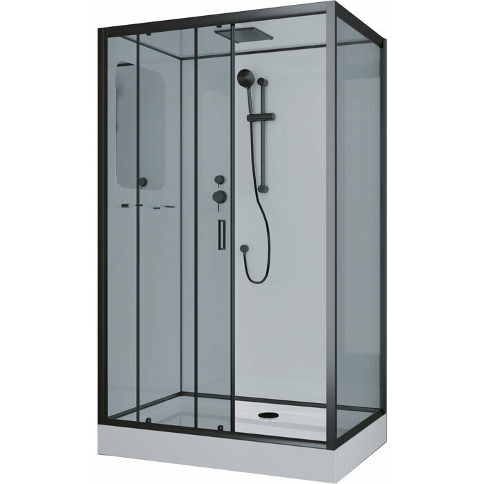 фото Душевая кабина Niagara NG-6912-01QR BLACK 120х80х210 правая