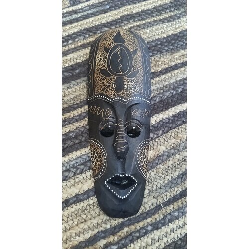 Маска-панно деревянная декоративная настенная 3015см брелок в подарок 2999₽