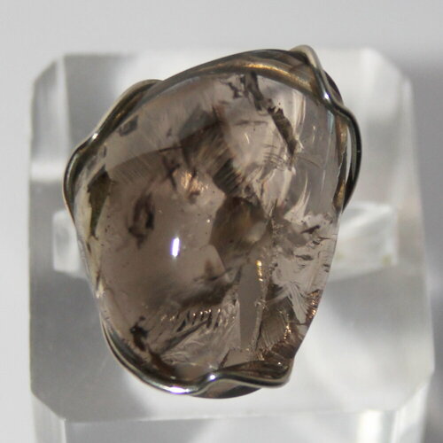 Кольцо True Stones, кварц, размер 18, коричневый кольцо true stones коралл размер 18 коричневый