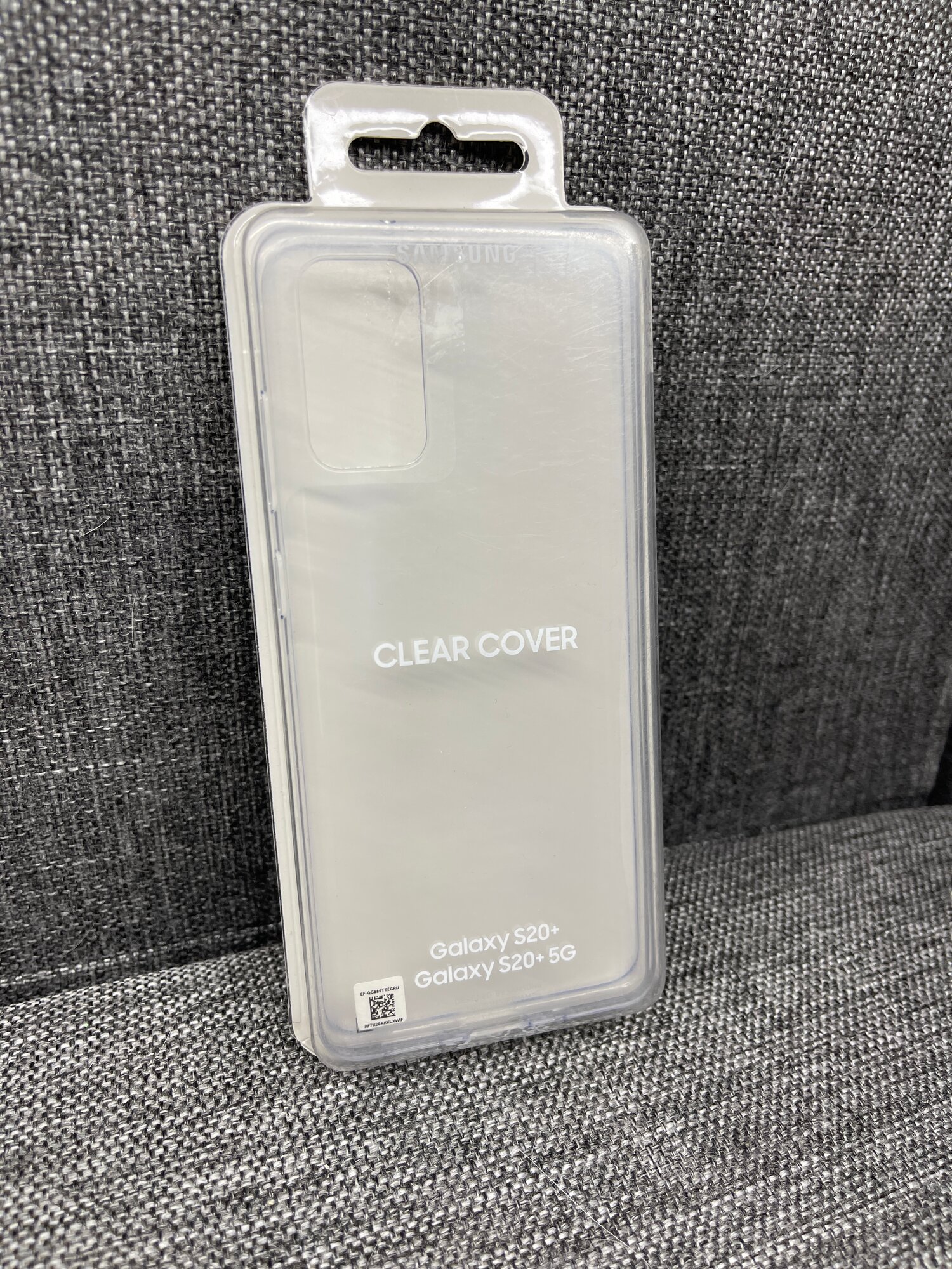 Чехол Clear Cover для смартфонов SAMSUNG Galaxy S20+, S20+ 5G, EF-QG985TTEGRU, прозрачный