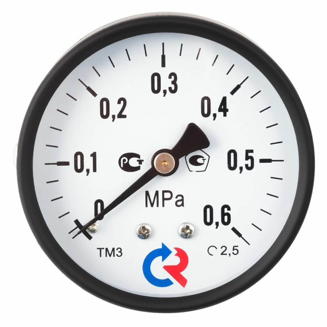 Манометр радиальный d 63 мм, подключение 1/4", 6 бар, ТМ-310 P росма