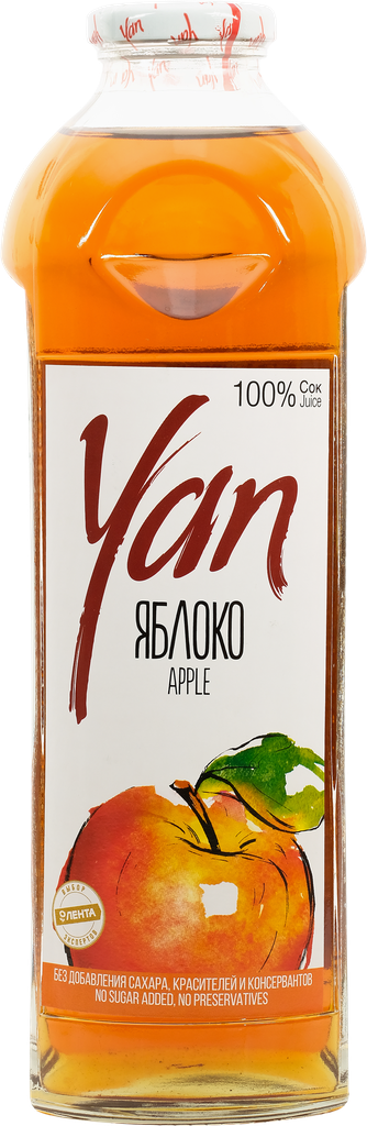 Сок YAN Яблочный восстановленный, 0.93л