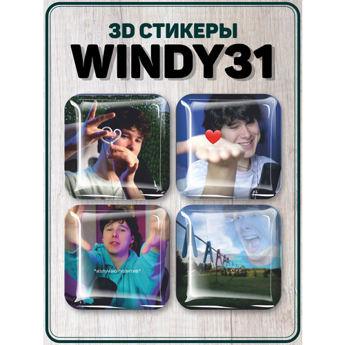 Наклейки на телефон 3D стикеры Windy31 Андрей Винди