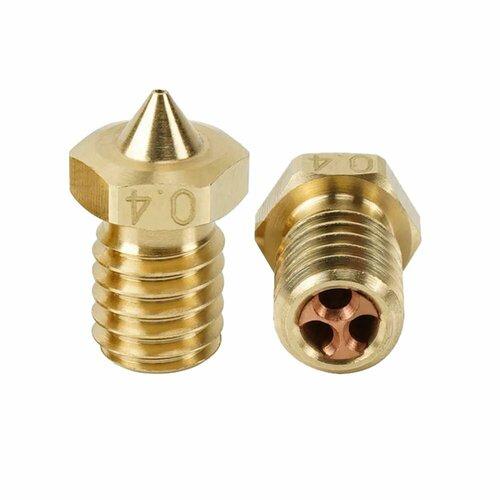 Сопло трёхканальное Kingroon E3D V6 CHT х 1 шт 0.4 мм для 3D принтера Латунь с медной вставкой