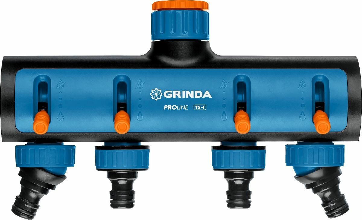 Поливочные распределители GRINDA PROLine TS-4 четырехканальный, с внутренней резьбой 3 4-1 (8-426313_z02)