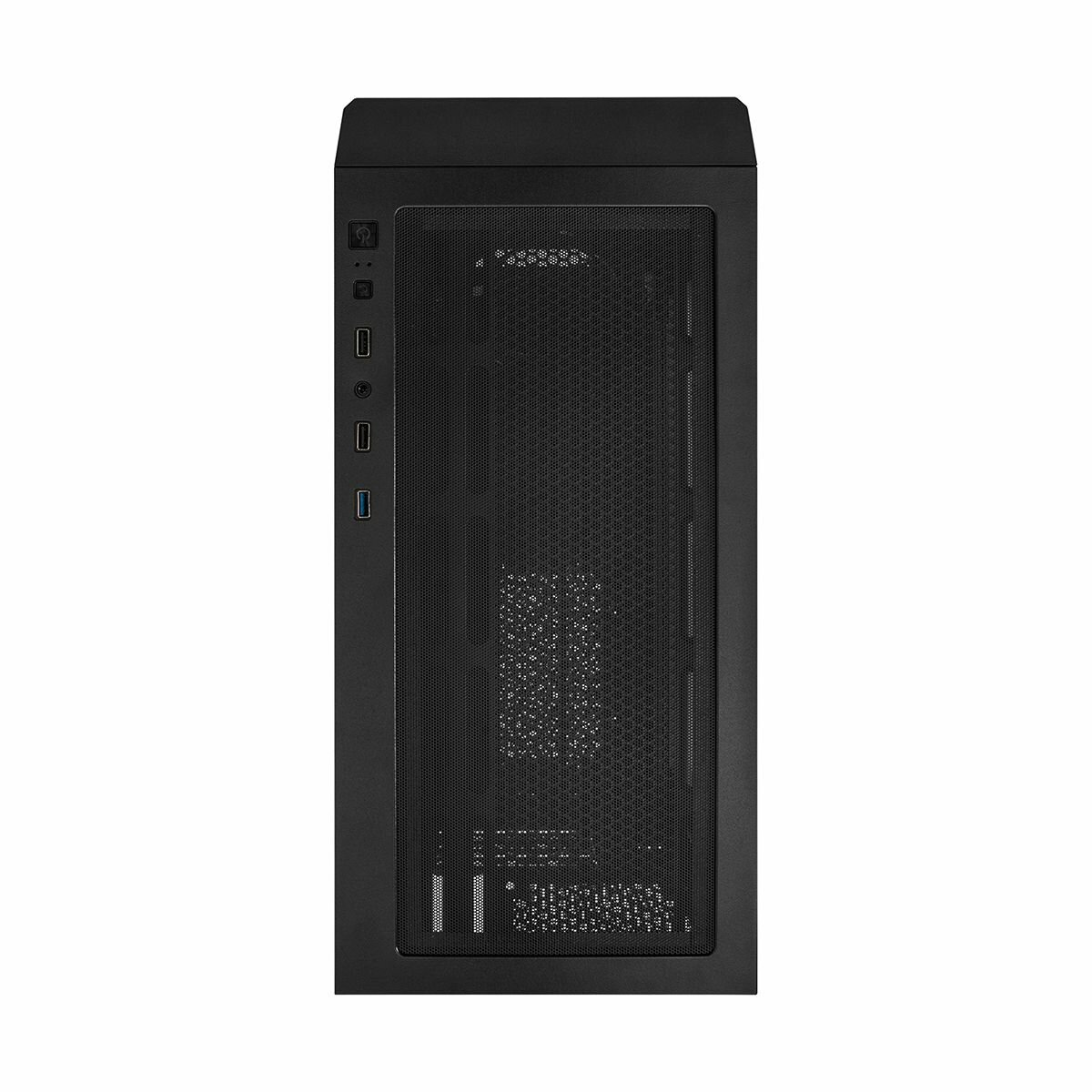 Корпус mATX Lyambda черный, без БП, боковая панель из закаленного стекла, USB 3.0, 2*USB 2.0, audio - фото №6