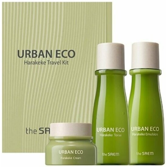 Набор миниатюр для лица The Saem Urban Eco Harakeke с экстрактом новозеландского льна, 31х31х8 мл