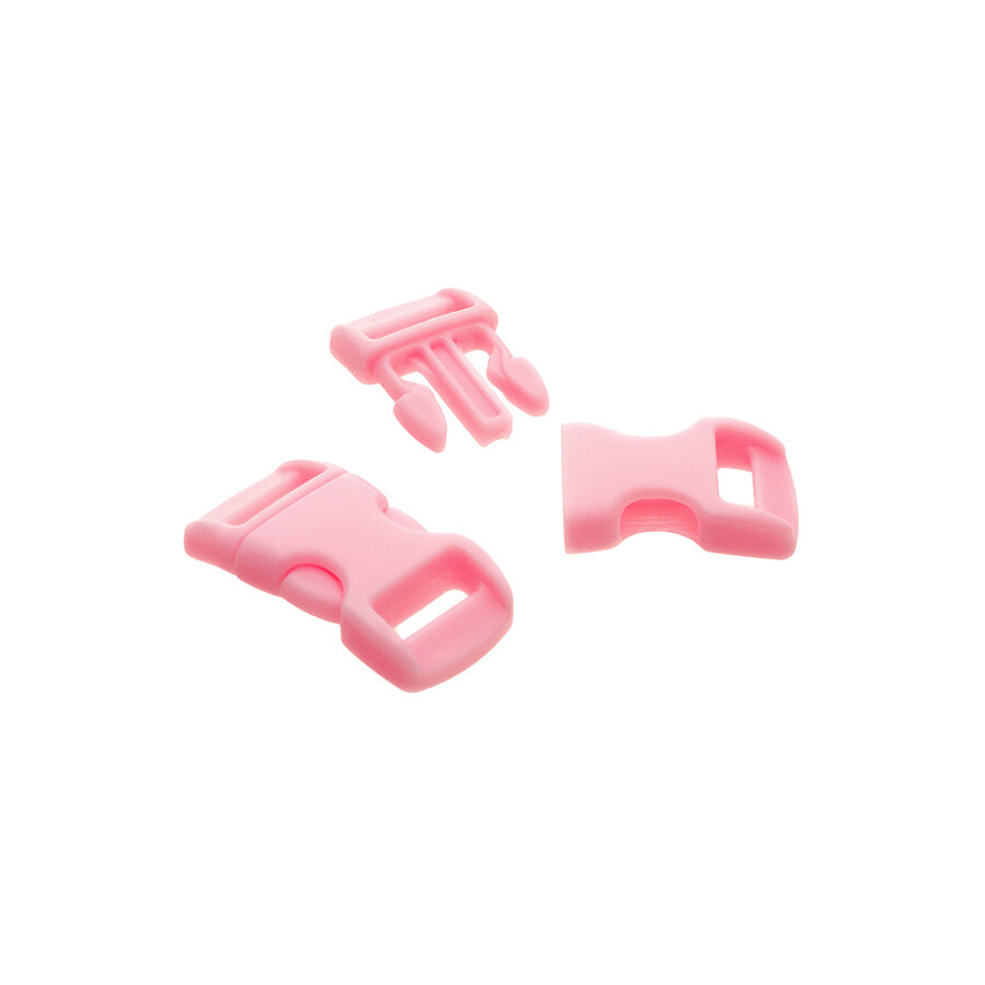 Застежка Фастекс пластиковый ФБ-10 для браслетов из паракорда розовый 25796 / Фастекс для ленты, ремня 2 упаковки (по 5 шт)