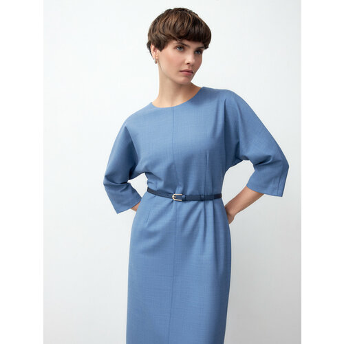 Платье Pompa, размер 46, голубой брюки pompa размер 46 голубой