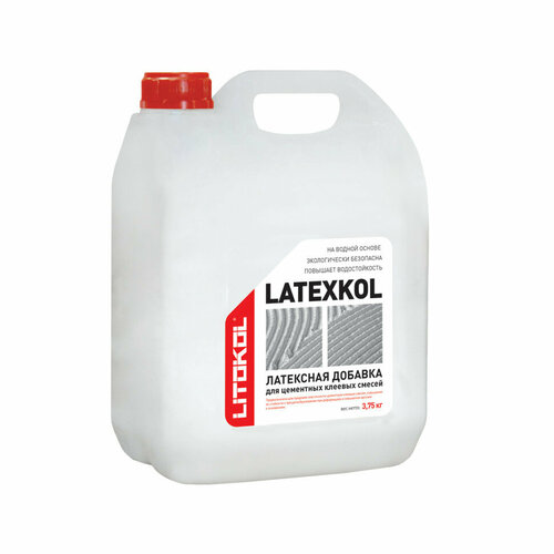 Латексная добавка Litokol Latexkol-m для Litokol K17, X11, LitoPlus K55 3.75 кг добавка для цементных клеев латексная litokol latexkol 3 75 кг