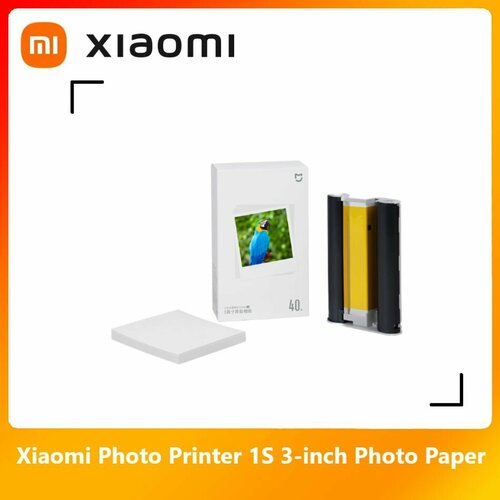 Фотопринтер Xiaomi Mijia 1S 3-дюймовая самоклеящаяся фотобумага,40Pcs