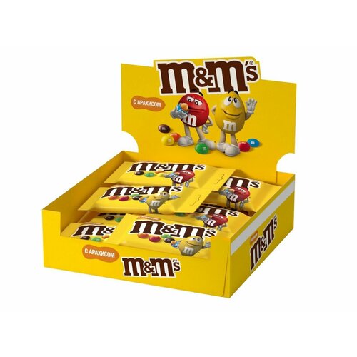 Драже M&M's с арахисом и молочным шоколадом, 32х45г.