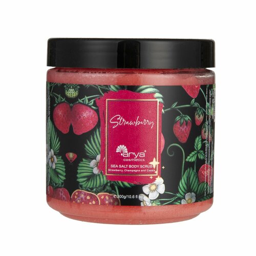 Антицеллюлитный скраб для тела Arya с морской солью Strawberry 300 г 299₽