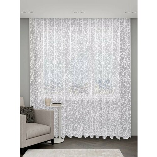 Готовый тюль в гостиную и спальню сетка 600 на 280 см