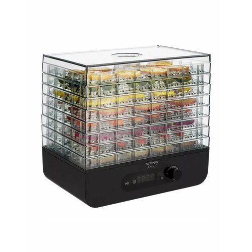 Дегидратор сушилка для овощей электросушилка STINGRAY ST-FD715A 8 поддонов черный 4943₽