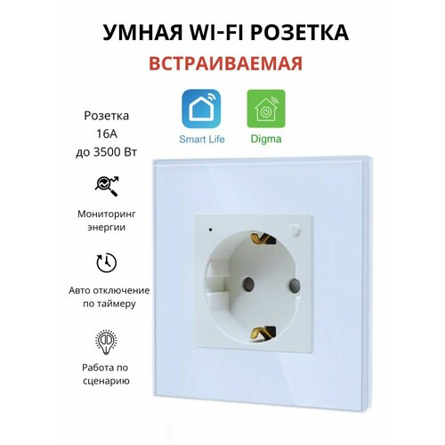 Умная встраиваемая wi-fi розетка c Яндекс Алиса