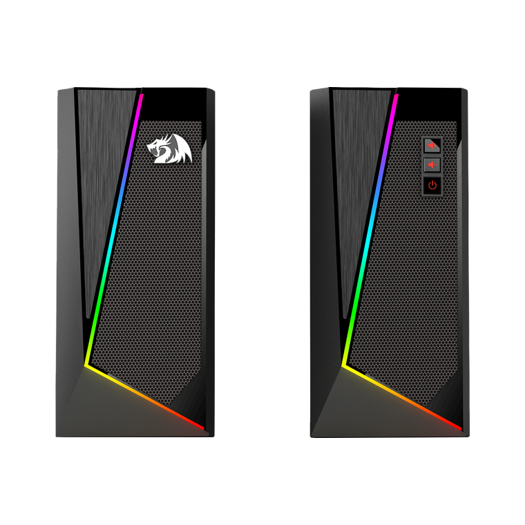 Колонки 2.0 Redragon Anvil, черный Стерео, 6Вт, пластик, mini-Джек
