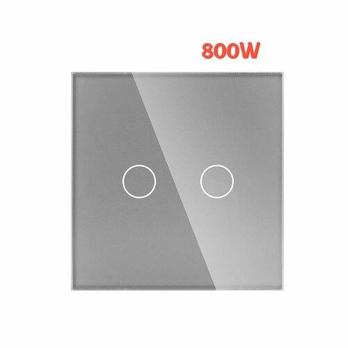 Сенсорный проходной выключатель одноклавишный белый 86*86 мм TAWOIA