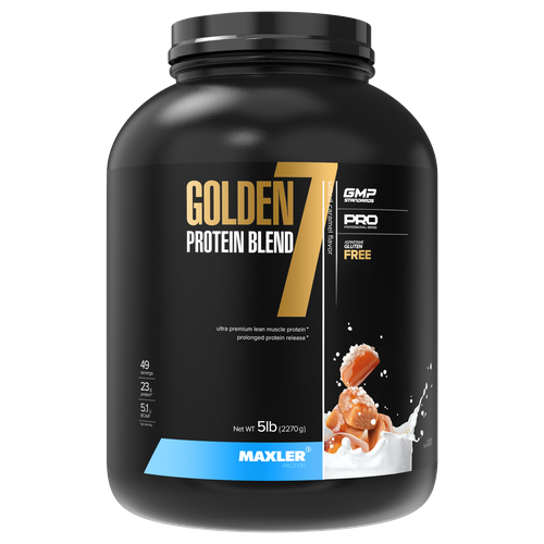 Протеин многокомпонентный Maxler Golden 7 Protein Blend 5 lb 2270 г - Соленая карамель