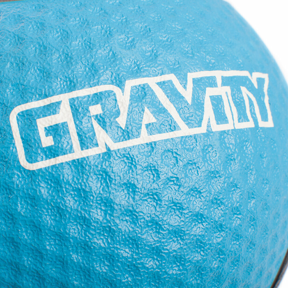 Резиновый медбол Gravity, 2кг, голубой — фото 1