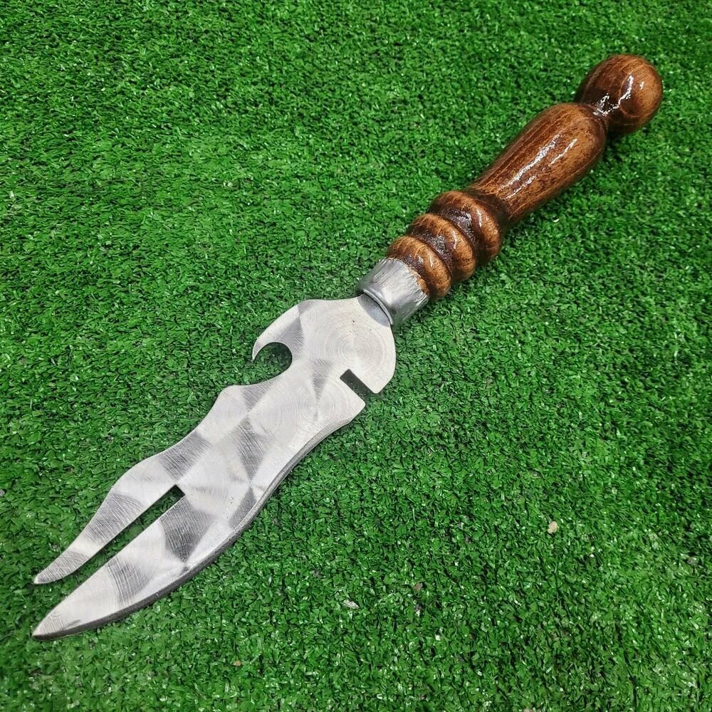 Нож Вилка  Сварожич   нержавеющая сталь  с деревянной накладкой