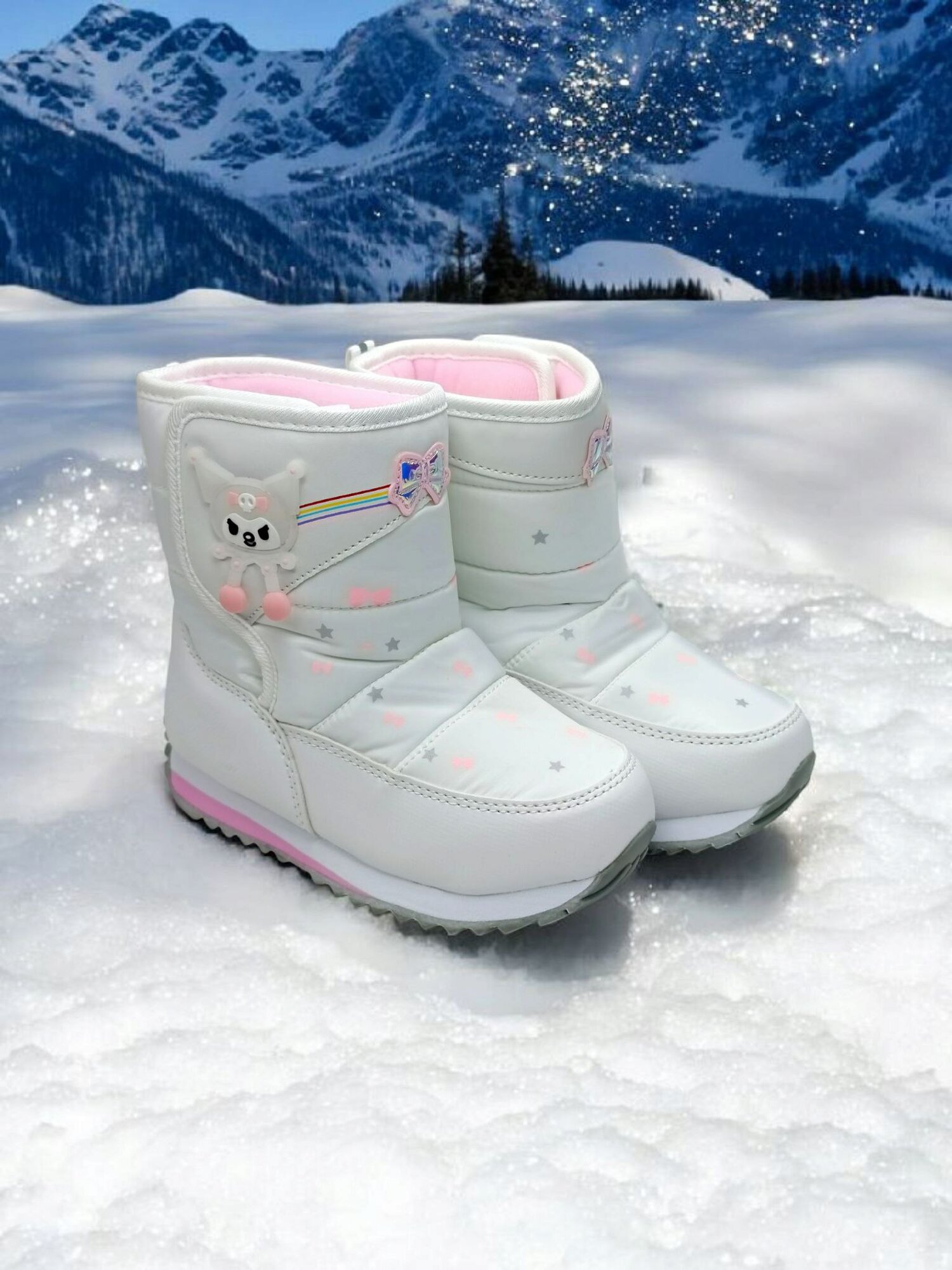 Дутики , размер 23, белый — фото 1