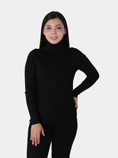 Водолазка , размер One Size, черный — фото 1