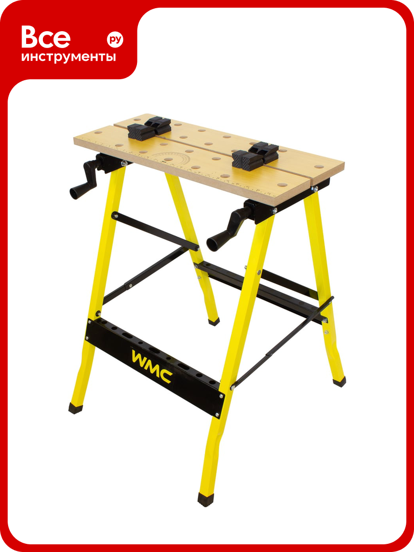Столярный металлический верстак с разводной столешницей WMC TOOLS WMC-TG6101044(51774)