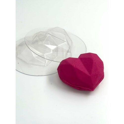 фото Сердце алмазное комплект (2шт) из пластика для бомбочек anymolds