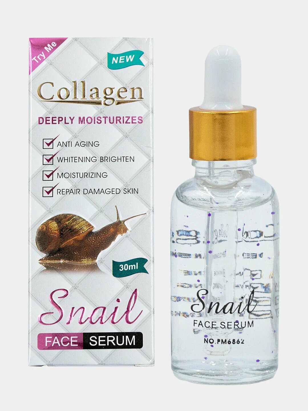 База под макияж с коллагеном и экстрактом улитки Collagen Snail, антивозрастная, 30 мл