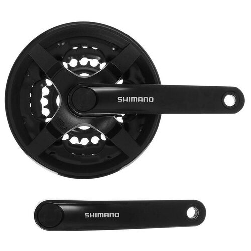 система 6 7 8ск shimano ty301 175мм 42 34 24t с защитой б уп черная Система SHIMANO Tourney FC-TY301 42-34-24T black