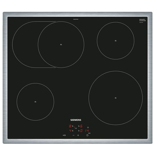 Поверхность индукционная SIEMENS EW645CFB2E черный/нерж.рамка
