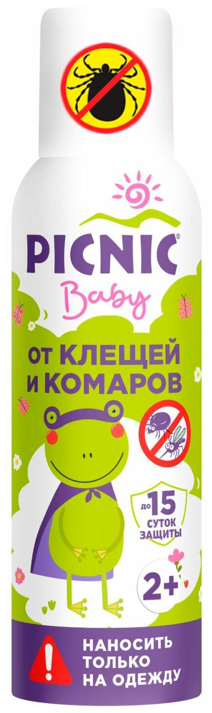 Аэрозоль от комаров и клещей Picnic Baby для детей 125 мл