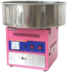 Аппарат промышленный, профессиональная машина для приготовления сахарной ваты AIRHOT CF-1 розовый с чашей 520 мм