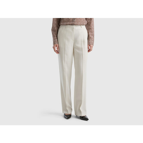 Брюки UNITED COLORS OF BENETTON, размер 48, белый брюки united colors of benetton размер 46 белый