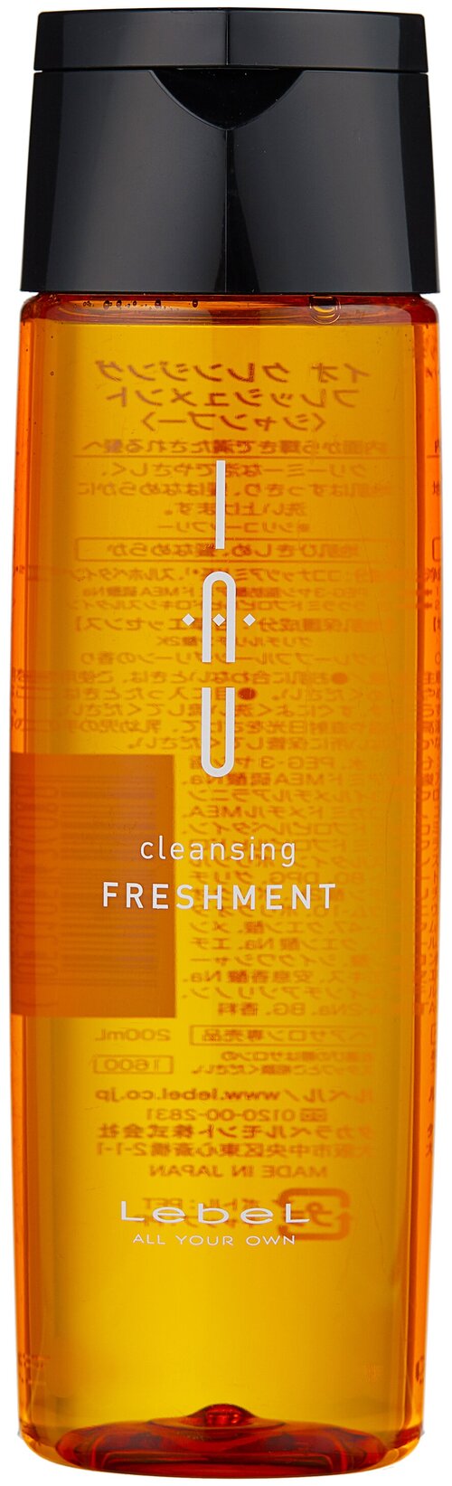 Lebel Cosmetics шампунь IAU Cleansing Freshment, 200 г, 200 мл, бутылка