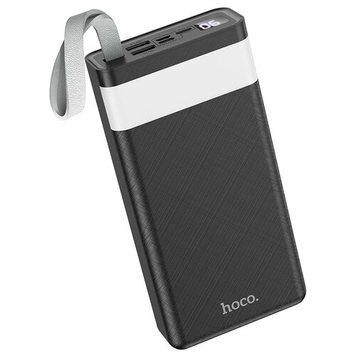 Портативный аккумулятор Hoco J73 Powerful 30000mAh, black, упаковка: коробка портативный аккумулятор hoco j73 2a 30000 мач белый светодиодный цифровой дисплей