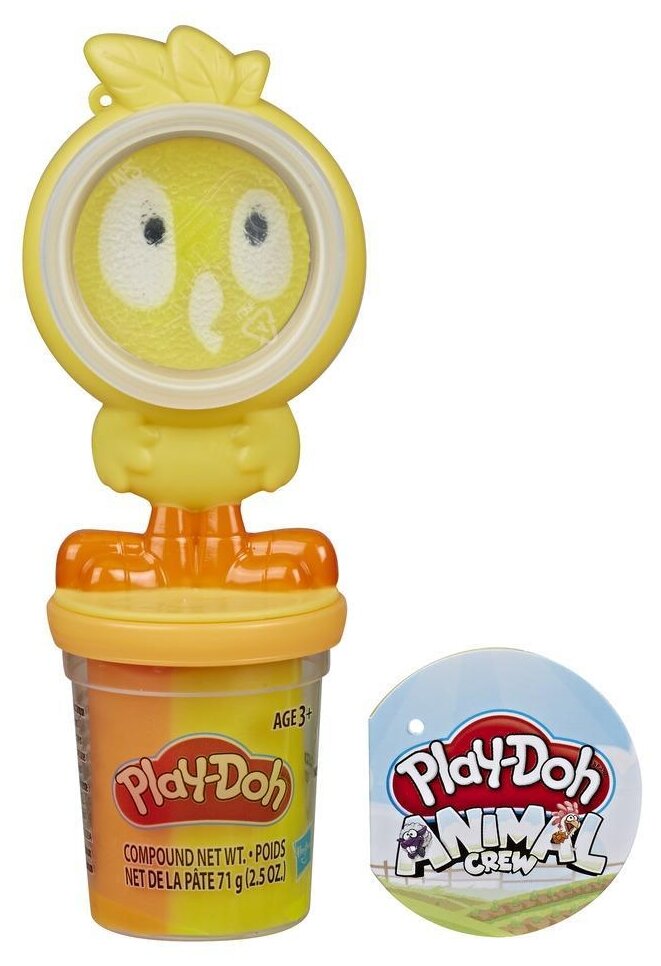 Масса для лепки Play-Doh Жители фермы Цыпленок (E6722/E6916) 2 цв.