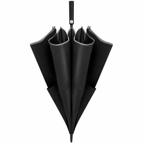 Зонт-трость NINETYGO, черный double layer folding umbrella windproof resistant fully automatic rain strong luxury business large reverse umbrellas parasol