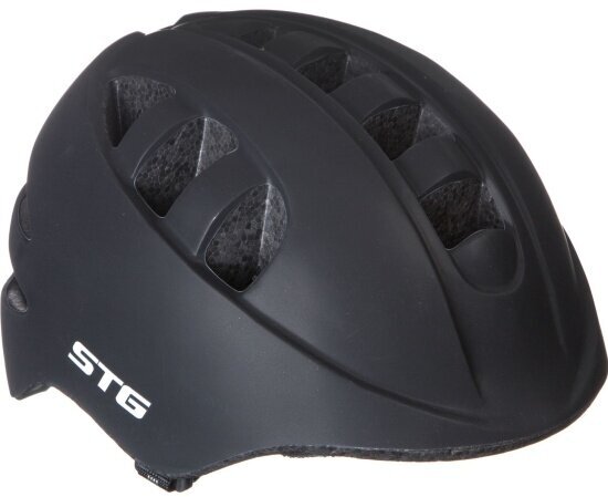 Stg Шлем , модель MA-2-B , размер S(48-52)cm черн, с фикс застежкой. C Фонариком в застежке