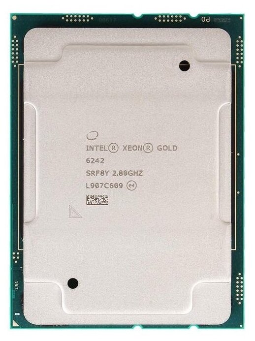Процессор Intel CPU Xeon Gold 6242 (2.8GHz/22Mb/16cores) FC-LGA3647 ОЕМ, TDP 150W, up to 1Tb DDR4-2933, CD8069504194101SRF8Y, 1 year