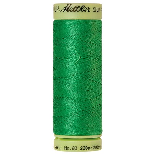 Нить для машинного квилтинга SILK-FINISH COTTON 60, 200 м 100% хлопок 1314 Vibrant Green ( 9240-1314 ) нить для машинного квилтинга silk finish cotton 60 200 м 100% хлопок 0611 blue green opal 9240 0611