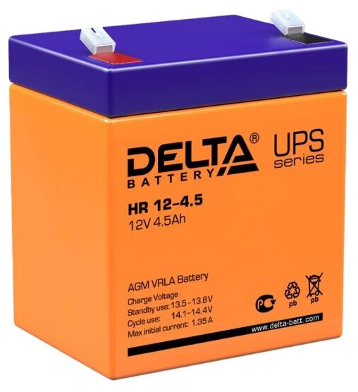 Аккумуляторная батарея DELTA Battery HR 12-45 12В 45 А·ч