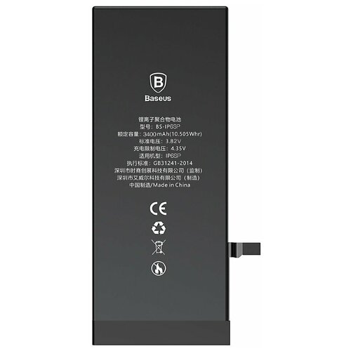 фото Аккумулятор baseus high volume phone battery для iphone 6s plus 3400 мач, цвет черный