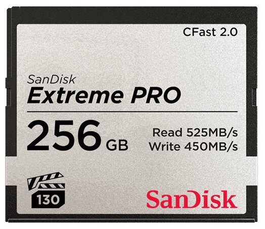 256GB карта памяти SANDISK EXTREME PRO CFAST 2.0